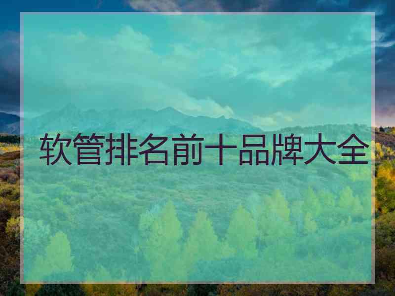 龙8国际 龙8官网软管排名前十品牌大全_软管排名前十品牌大全(图1)